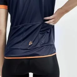 Craft Endur Logo Jersey Til Kvinder Blå/Orange -Cykeltøj til kvinder Salg Craft Endur Logo Jersey Til Kvinder 1613557433 03