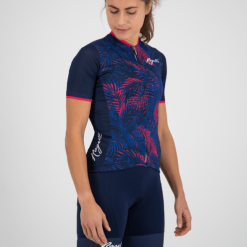 Rogelli Flora Jersey Kvinde - Blå / Pink -Cykeltøj til kvinder Salg Rogelli Flora Jersey Kvinde Blaa 1582104351 02