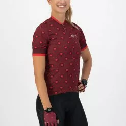 Rogelli Hearts Kortærmet Jersey Til Kvinder Rød -Cykeltøj til kvinder Salg Rogelli Hearts Kortaermet Jersey til 1645441681 03