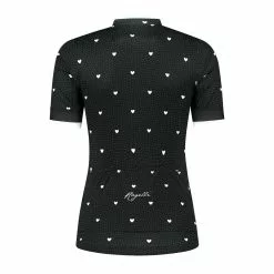 Rogelli Hearts Kortærmet Jersey Til Kvinder Sort / Hvid -Cykeltøj til kvinder Salg Rogelli Hearts Kortaermet Jersey til 1645442237 01