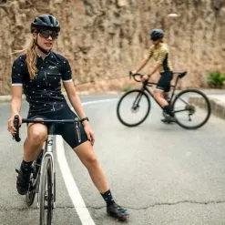 Rogelli Hearts Kortærmet Jersey Til Kvinder Sort / Hvid -Cykeltøj til kvinder Salg Rogelli Hearts Kortaermet Jersey til 1645442237 07