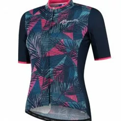 Rogelli Leaf Jersey Til Kvinder - Blå/Pink