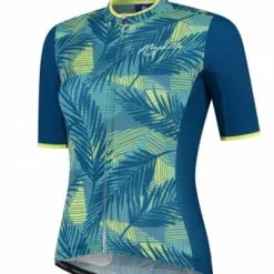 Rogelli Leaf Jersey Til Kvinder - Blå/Gul