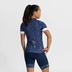 Rogelli Lily Cykeltrøje Til Kvinder Blå/Hvid -Cykeltøj til kvinder Salg Rogelli Lily Cykeltroeje Til Kvinder 1678643276 04