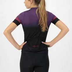 Rogelli Marble Kortærmet Jersey Til Kvinder Lilla / Sort -Cykeltøj til kvinder Salg Rogelli Marble Kortaermet Jersey til 1645440443 05