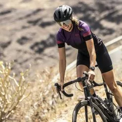 Rogelli Marble Kortærmet Jersey Til Kvinder Lilla / Sort -Cykeltøj til kvinder Salg Rogelli Marble Kortaermet Jersey til 1645440443 06