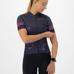 Rogelli Marble Kortærmet Jersey Til Kvinder Blå / Pink -Cykeltøj til kvinder Salg Rogelli Marble Kortaermet Jersey til 1645440667 03