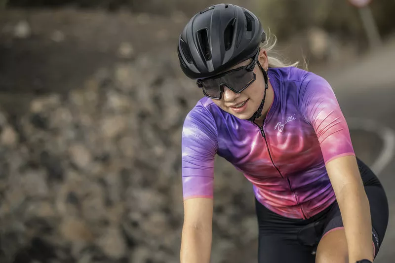 Rogelli Marble Kortærmet Jersey Til Kvinder Lilla / Coral 8 Rogelli Marble Kortærmet Jersey Til Kvinder Lilla / Coral - Billede 8