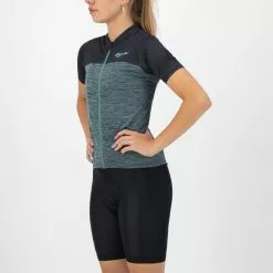 Rogelli Melange Kortærmet Jersey Til Kvinder Blå / Turkis -Cykeltøj til kvinder Salg Rogelli Melange Kortaermet Jersey til 1645446016 02