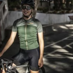 Rogelli Melange Kortærmet Jersey Til Kvinder Grøn -Cykeltøj til kvinder Salg Rogelli Melange Kortaermet Jersey til 1645446576 04