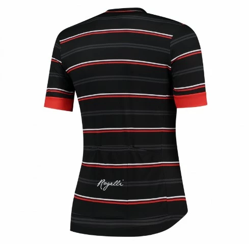 Rogelli Stripe Jersey Til Kvinder - Sort/Rød 2 Rogelli Stripe Jersey Til Kvinder - Sort/Rød - Billede 2