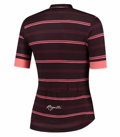 Rogelli Stripe Jersey Til Kvinder - Bordeaux/Pink 2 Rogelli Stripe Jersey Til Kvinder - Bordeaux/Pink - Billede 2