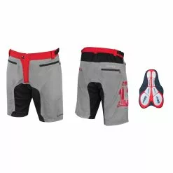 Force F-11 MTB Shorts Med Gelindlæg Grå/rød